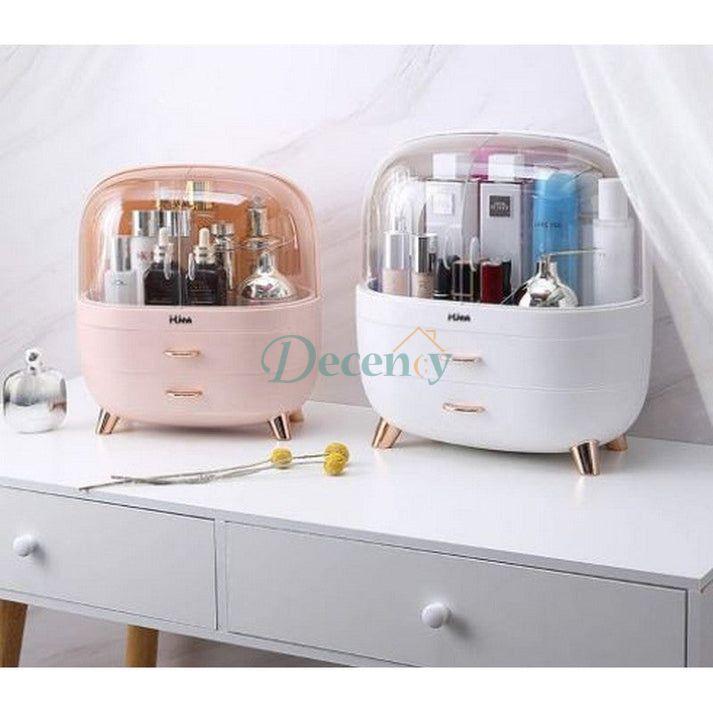 Cosmetics Storage Organizer Desktop Display Rack With Drawer Jewelry Container