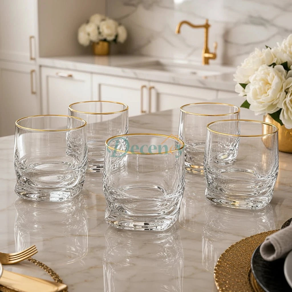 Sovereign Gold-Line Premium Glasses (Set of 6)