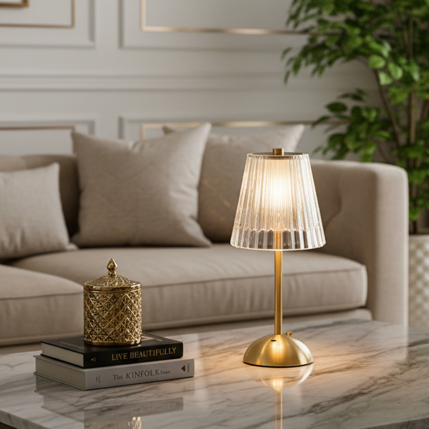Linear Fluted LED Table Lamp - Ambient Night Light
