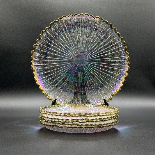 7 Pcs Rainbow Glass Turkish Cake Set