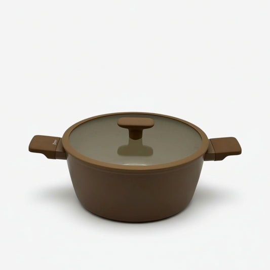 Baroly Premium Casserole Pot with Glass Lid | Non-Stick Die-Cast Cooking Pot