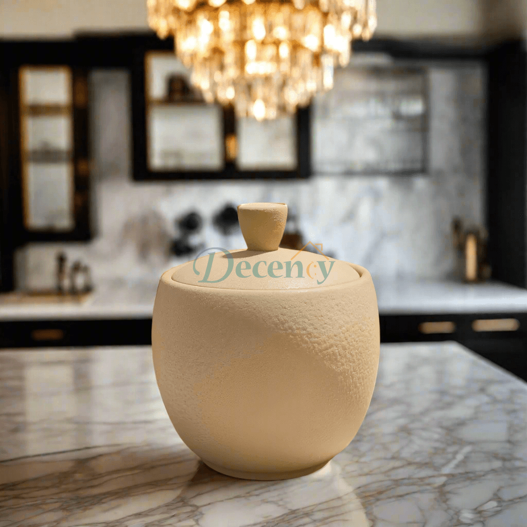 matt brown ceramic sugar jar, Winsor England kitchen container, textured brown sugar pot, rustic tea set accessory, modern ceramic jar for sugar