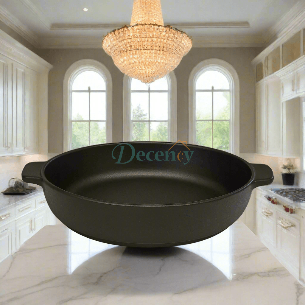 cast iron oval baking dish, Danny Home cast iron bowl, oven-to-table bakeware, rustic serving bowl, small cast iron baking pan, 7-inch oval casserole dish