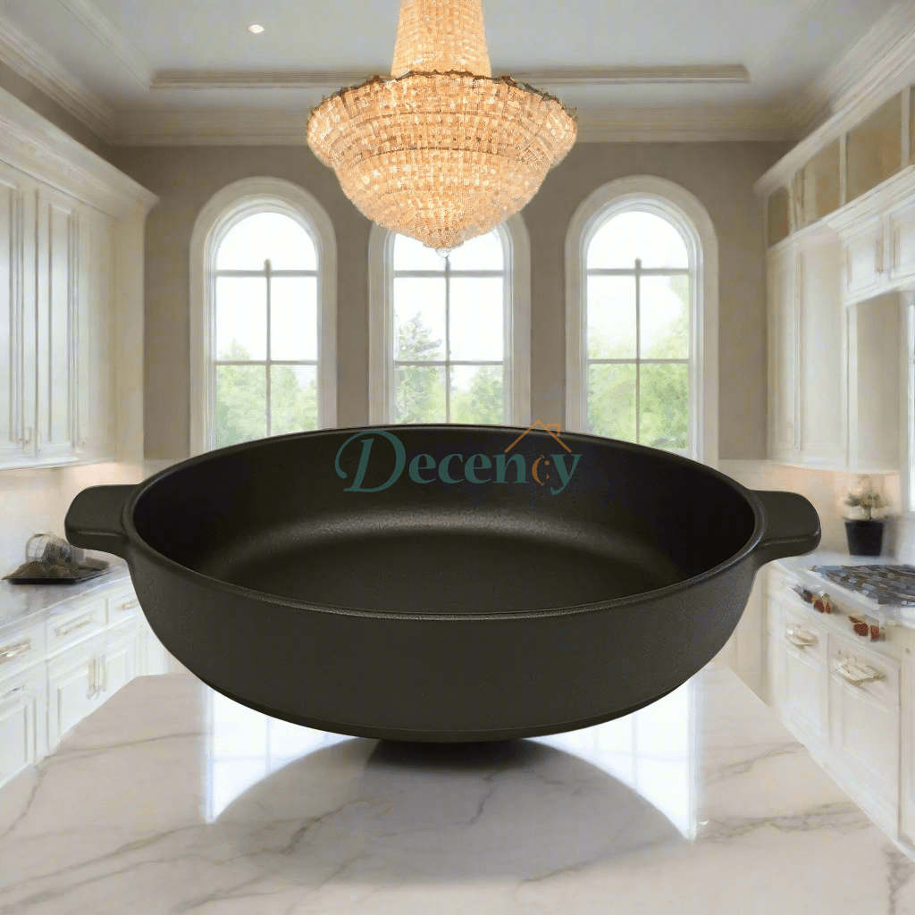 cast iron oval baking dish, Danny Home cast iron bowl, oven-to-table bakeware, rustic serving bowl, small cast iron baking pan, 7-inch oval casserole dish