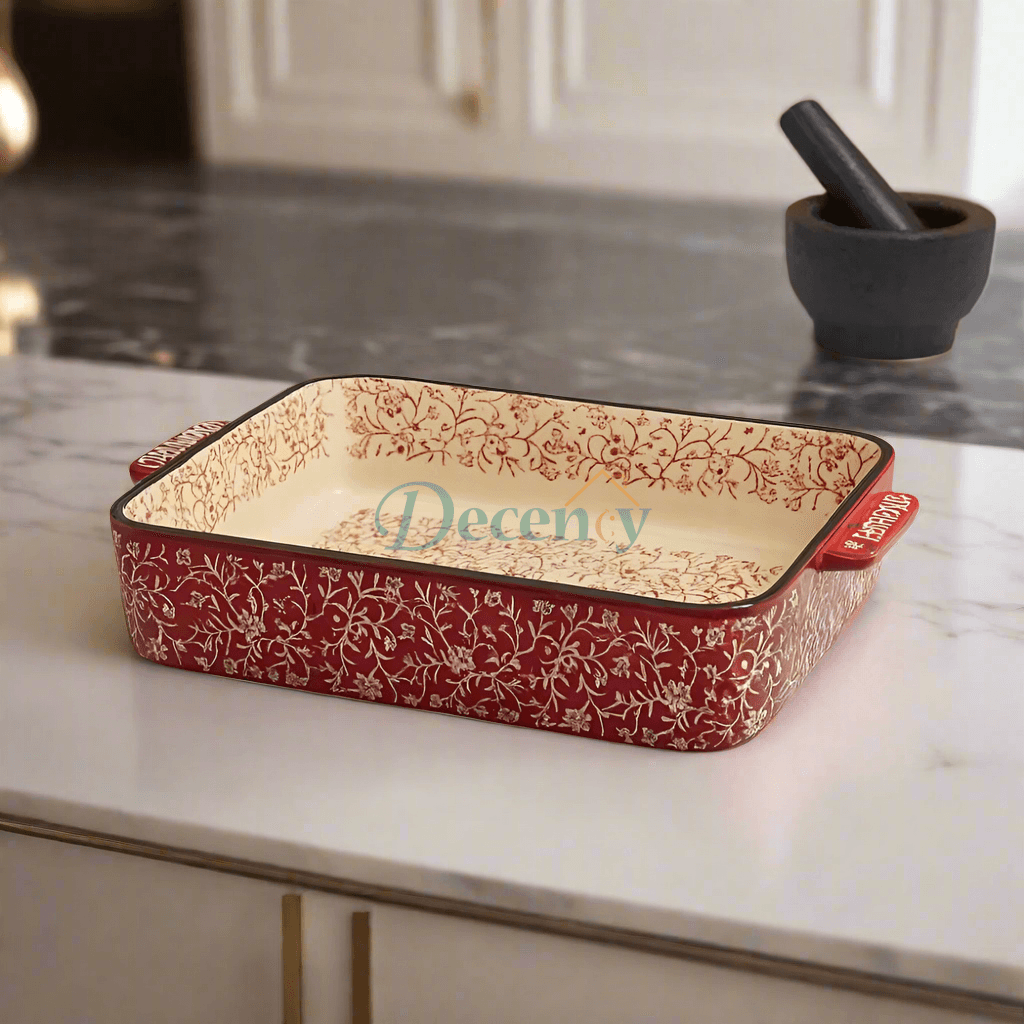ceramic baking tray square, Danny Home ceramic tray, premium bakeware, oven-safe ceramic tray, square casserole dish, serving bake dish
