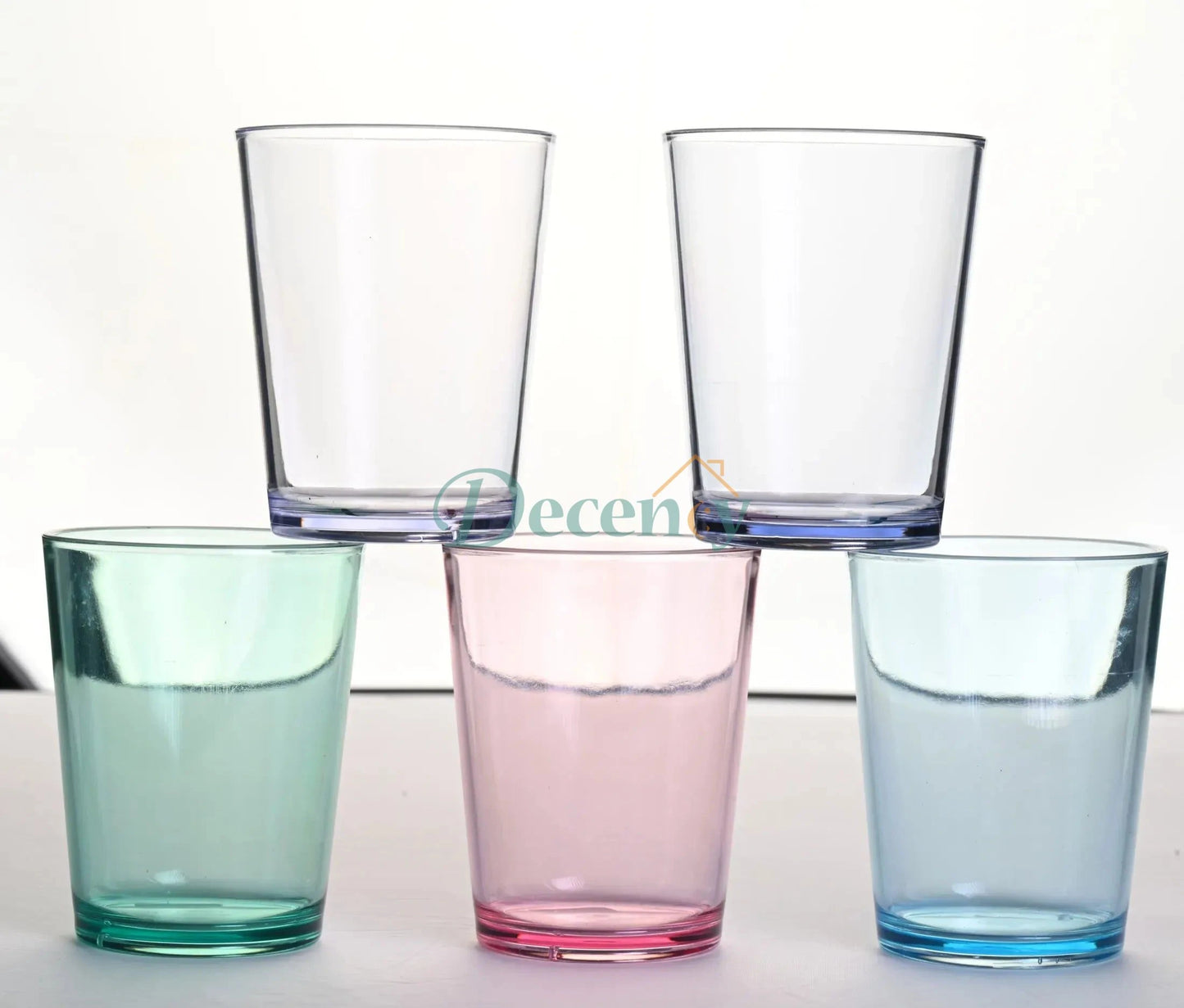6 Pcs Unbreakable Premium Drinking Acrylic Glasses