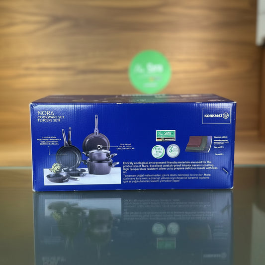 KORKMAZ NORA Ceramic Cookware Set 7 Pcs