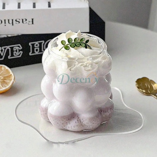 Grape Shaped Glass Coffee Cup Without Handle, Personalized Ins Style, Heat-Resistant High Borosilicate