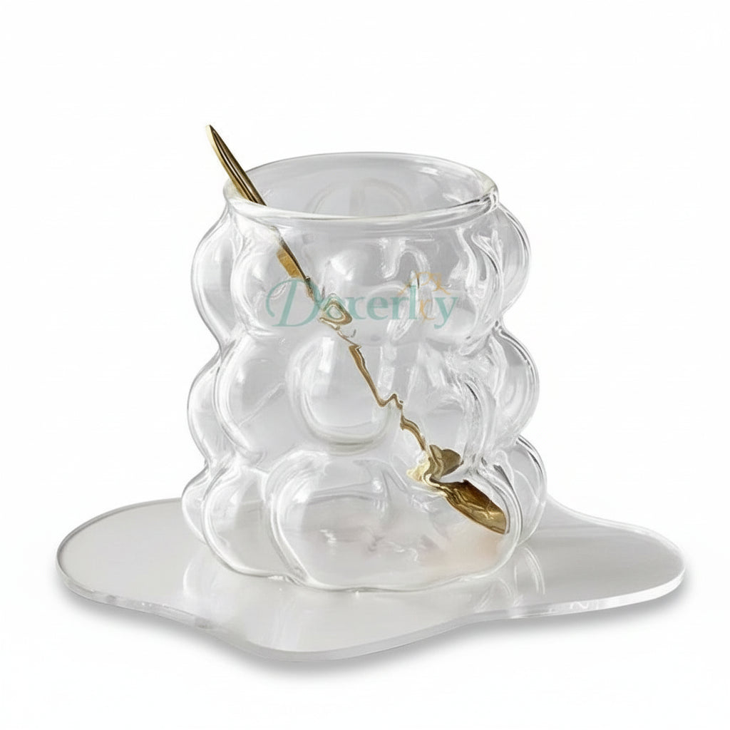 Grape Shaped Glass Coffee Cup Without Handle, Personalized Ins Style, Heat-Resistant High Borosilicate