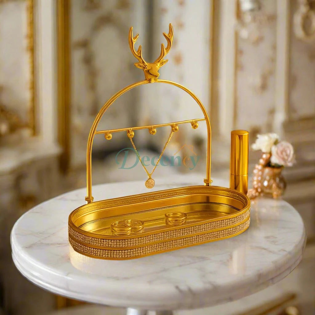 Luxe Gold Jewelry Organizer