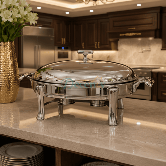 3L Stainless Steel Round Chafing Dish Serving Platter