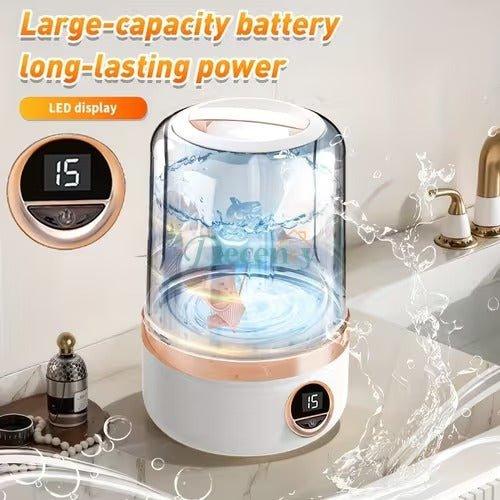Portable Washing Machine 10W Quiet Rechargeable Mini Laundry Washer
