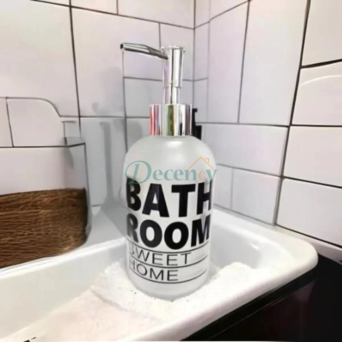 Bathroom Sweet Home Refillable Soap Dispenser Bottles – Matte Black & Frosted White