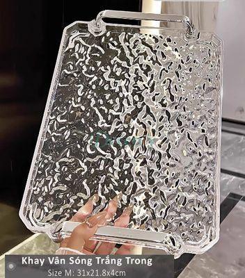 Luxury Acrylic Crystal Vanity Tray with Handles
