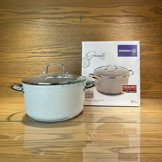 KORKMAZ Casserole Granita Aluminum 3 & 5 Litres