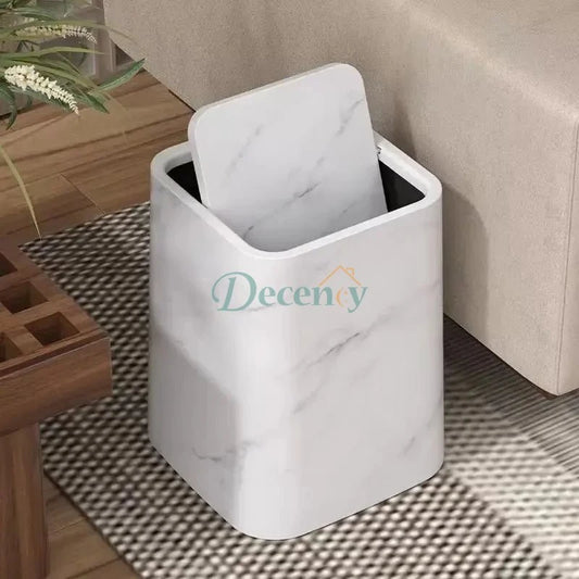 Elegant Marble Design Trash Can