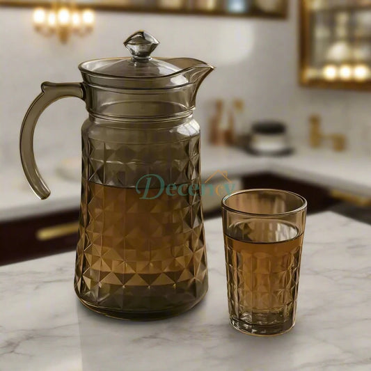 Premium 7-Piece Charcoal-Tinted Glassware