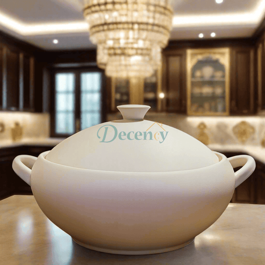 Winsor England Classic Textured Tureen – 9.75" Ceramic Soup Server