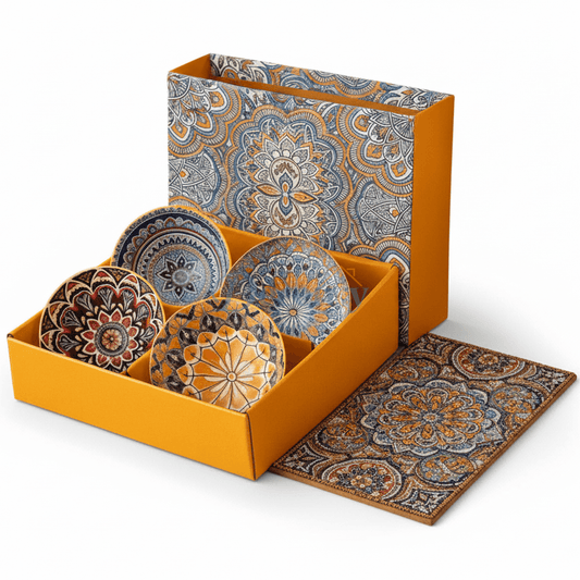Luxury Hand-Painted Ceramic Bowl Set with Chopsticks – Premium Gift Box (2 / 4 / 6 Pieces)