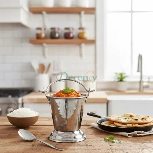 Classic Stainless Steel Serving Balti