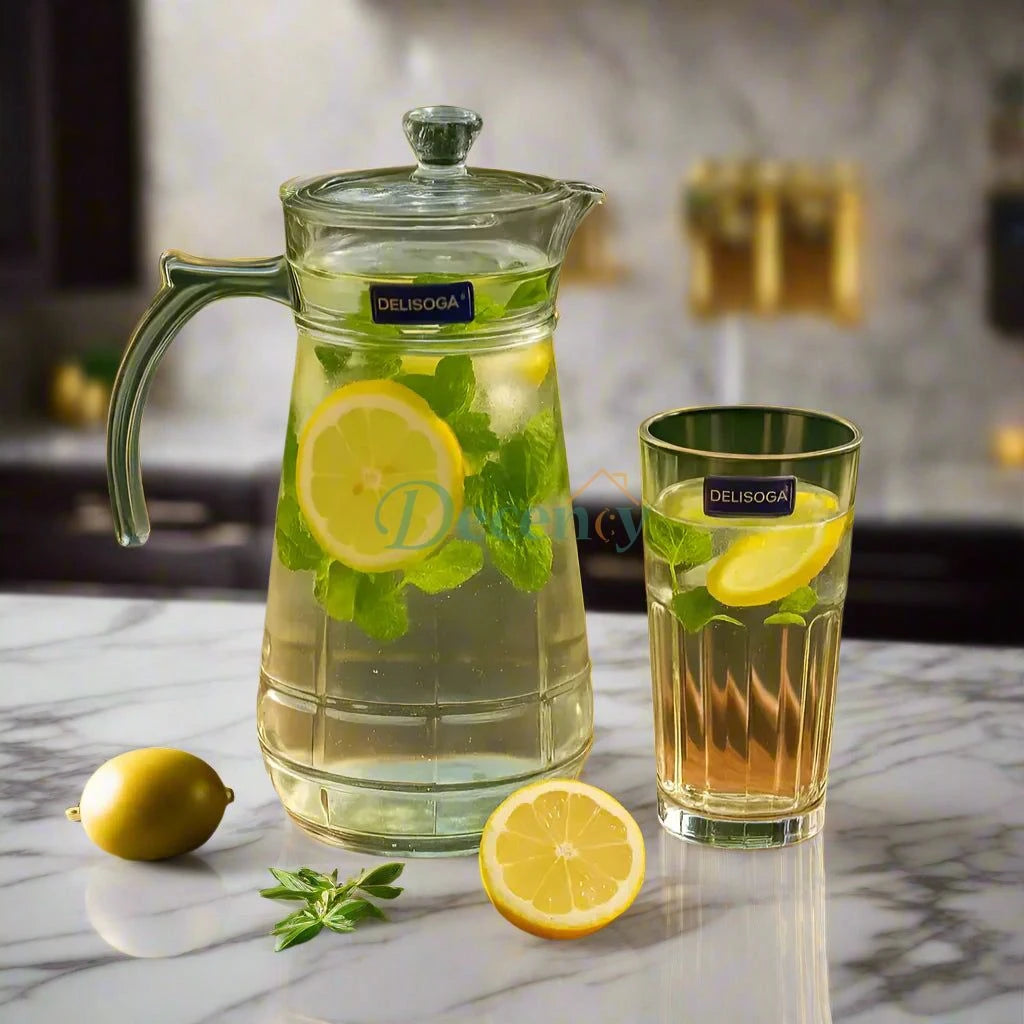 Premium 7-Piece Charcoal-Tinted Glassware