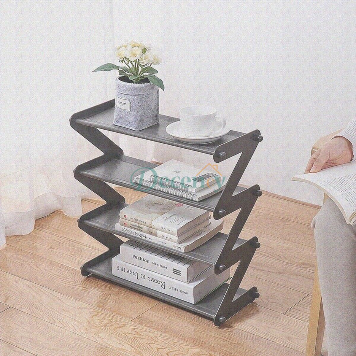 4 Layer Z-Shaped Shoe Rack - Portable & Durable Home Shoe Organizer