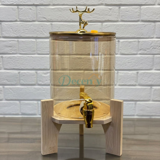 Beverages Despenser With Wooden Base
