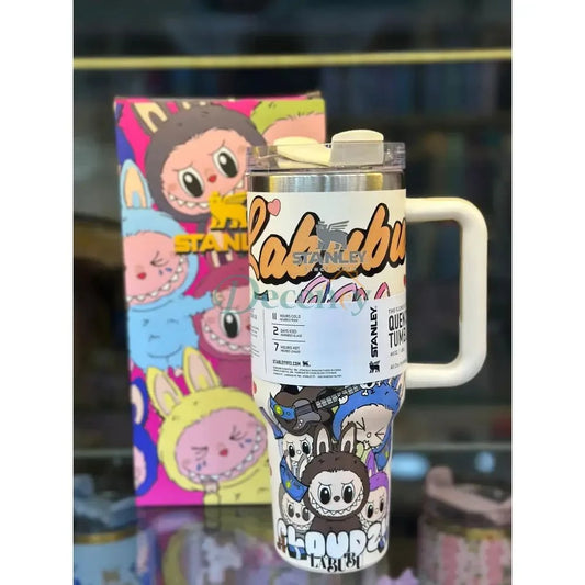 Labubu Cartoon Stanley-Style Tumbler with Matching Gift Box – Limited