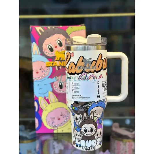 Labubu Cartoon Stanley-Style Tumbler with Matching Gift Box – Limited