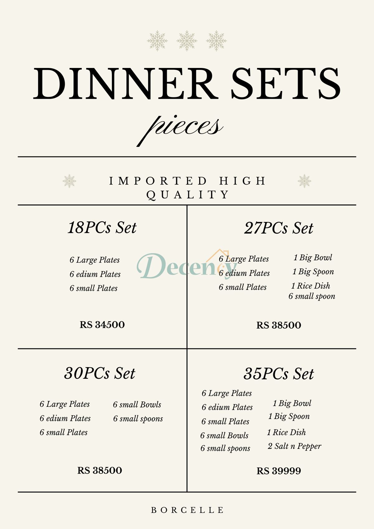 European White Gold Side Tableware Dinner Set | Elegant Ceramic Dinnerware White