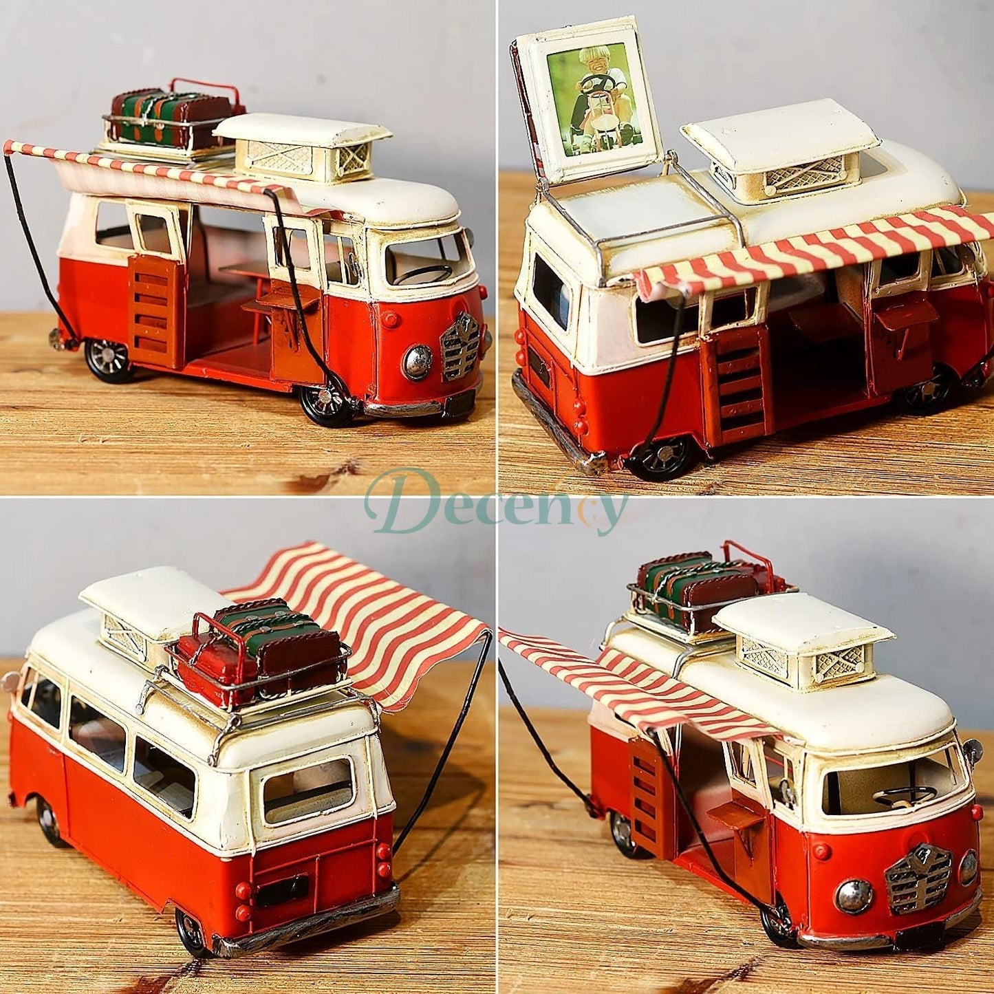 Vintage Metal Camper Van Model (7.5 inch) Antique Home Decor Showpiece