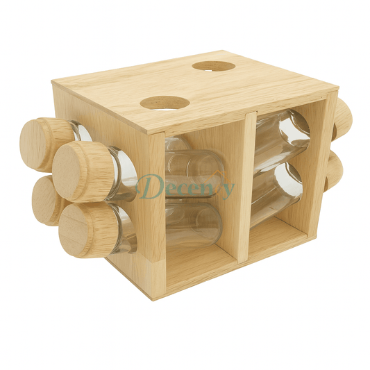 Shengya 8 Pieces Wooden Spice Rack