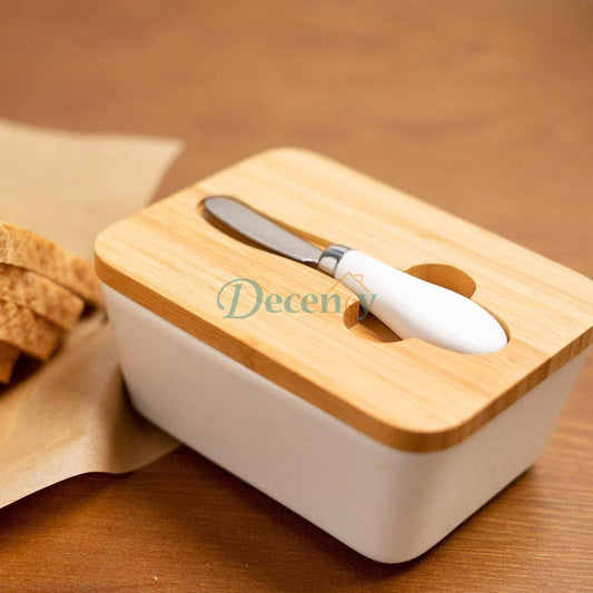 Ceramic Butter Dish with Lid and Knife High-quality