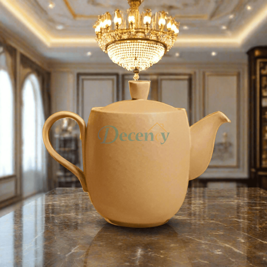 matte brown ceramic teapot, Winsor teapot 1000cc, elegant tea kettle, textured ceramic kettle, large capacity brown teapot, modern ceramic teapot