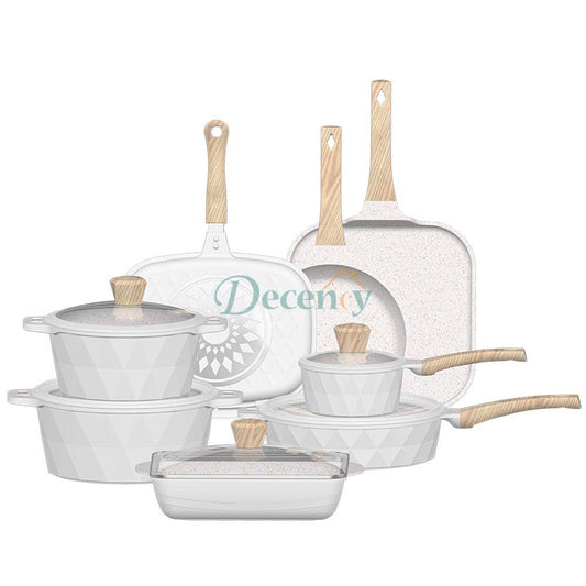 Donnor 21-Pcs Non-Stick Cookware Set with Glass Lid and Induction Bottom Pots Pans