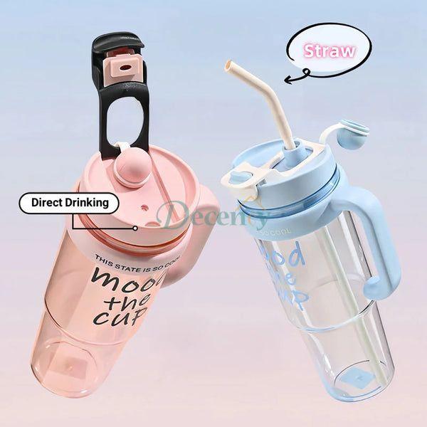 Ice Cup Plastic Water Tumbler With Handle 900ml