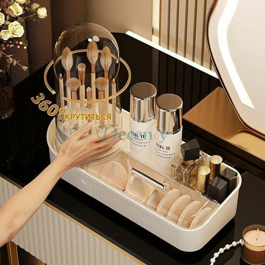 Large Capacity 360 Degree Rotating Plastic Makeup Organizer (Premium Quality)