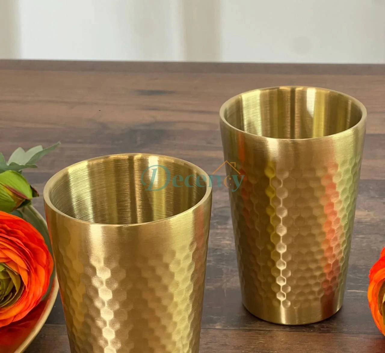 Stainless Steel Golden Glass