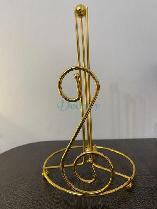 Gold Metal Tissue Paper Box Dispenser for Dining Table and Bathroom in Pakistan