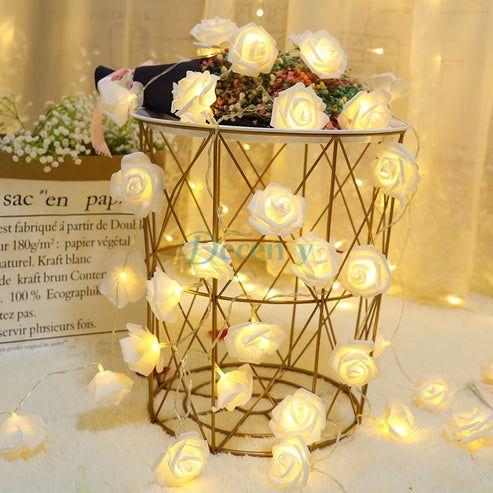 Warm White Rose Fairy Lights