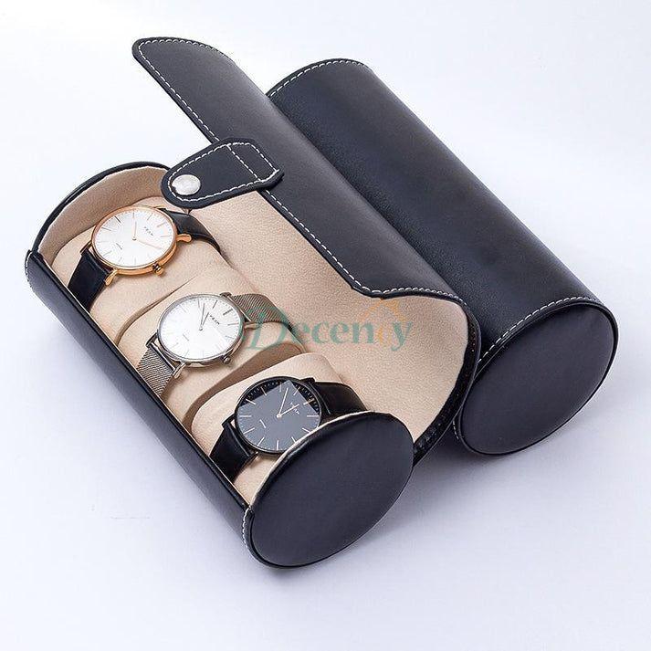 3 Slot Leather Watch Box - Decency