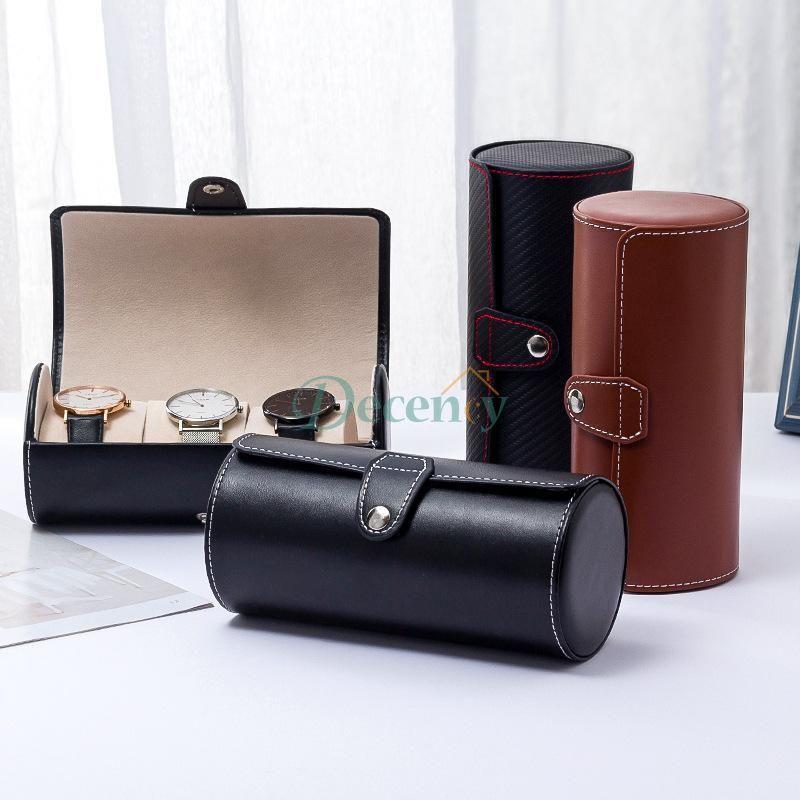 3 Slot Leather Watch Box - Decency