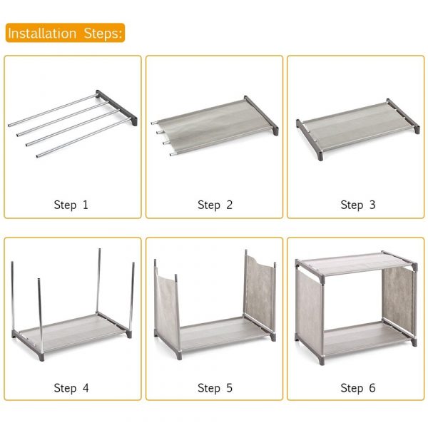 Multipurpose 4 Layer Oxford Storage Rack