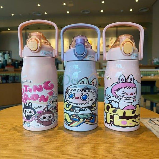 Labubu Stainless Steel Water Bottle – Leak-Proof (Random Design)