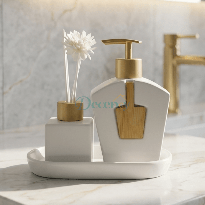 Luxury Ceramic Bathroom Accessories Set - Multi-Design Variants