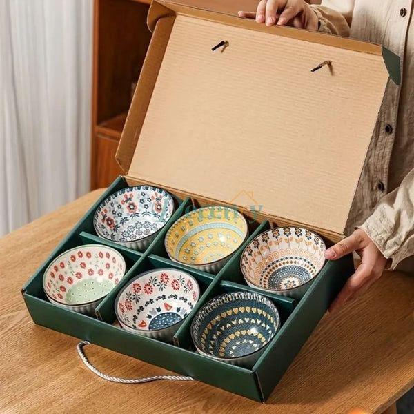 6 Pcs Premium Ceramic Bowl Set