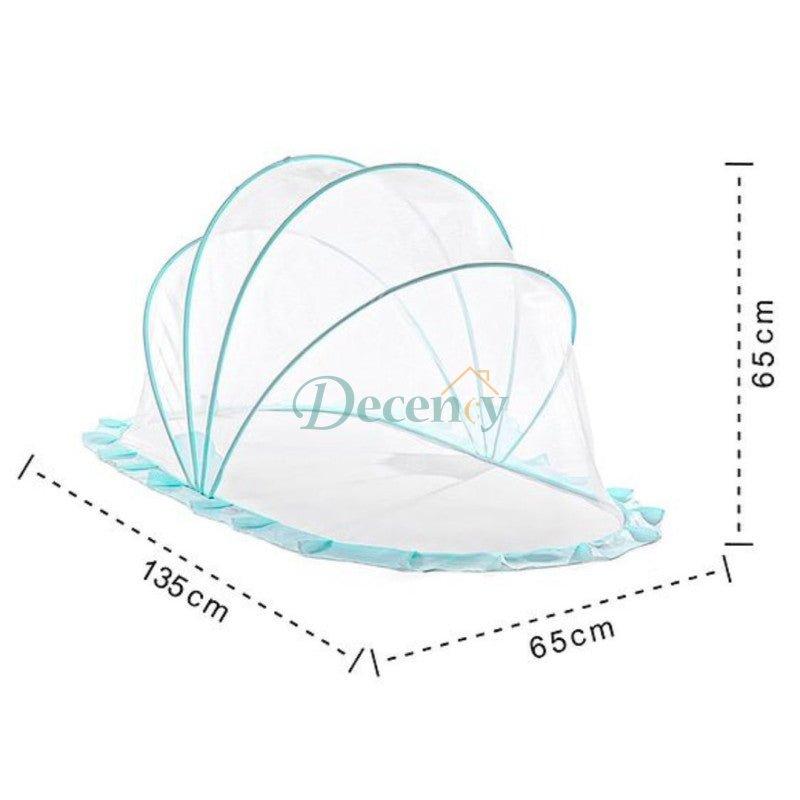 Foldable Baby Mosquito Net Cover for Cot Bed - Light Blue