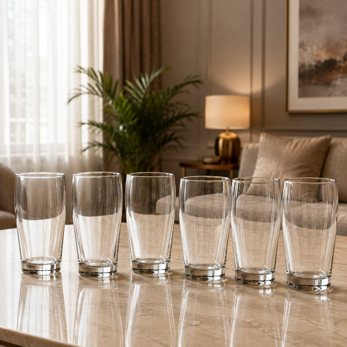 Pasabahce Jubilee Glass Set 6 Pcs Made in Turkey
