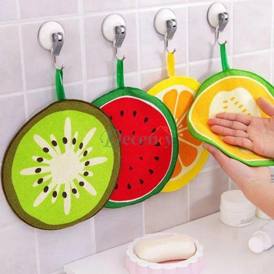 Lovely Fruit Print Hanging Kitchen Towel (Pack Of 4)
