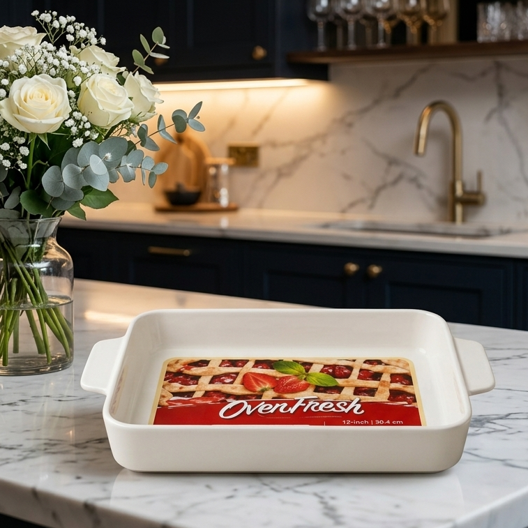 Danny Home OvenFresh Ceramic Rectangular Baking Dish - 12 Inch / 2.7L